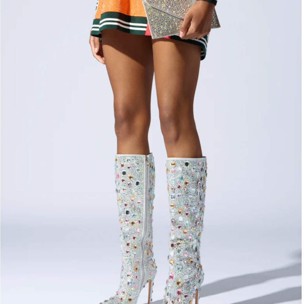 Azalea Wang confident Cage Boots